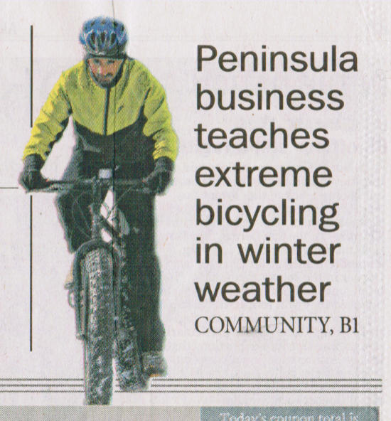 Akron Beacon Journal photo: Peninsula business teaches extreme biking in winter weather Akron Beacon Journal photo: Peninsula business teaches extreme biking in winter weather