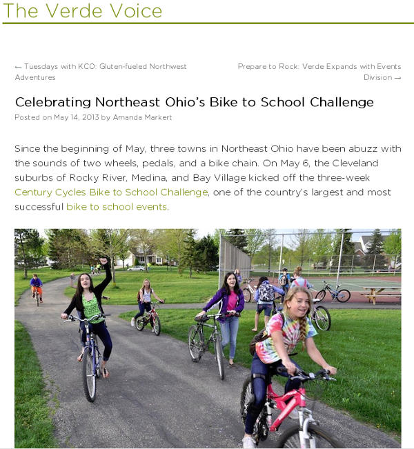 Screen shot of May 14, 2013 Verde PR blog post