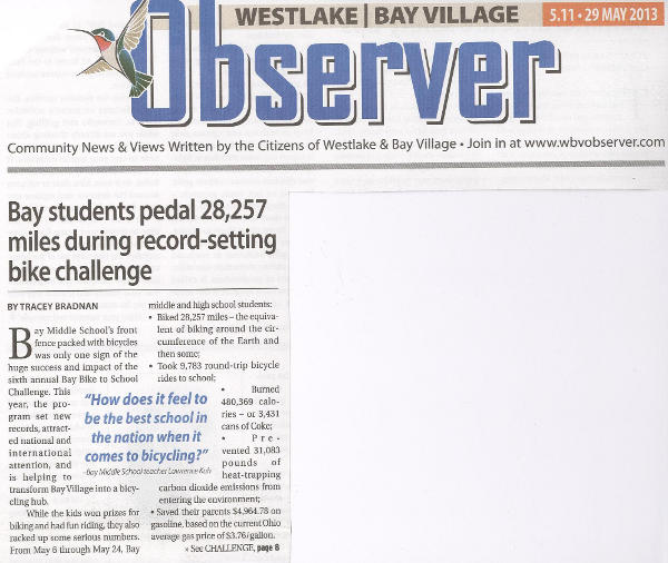 Scan of May 29, 2013 Westlake Bay Village Observer article (part 1) Scan of May 29, 2013 Westlake Bay Village Observer article (part 1)