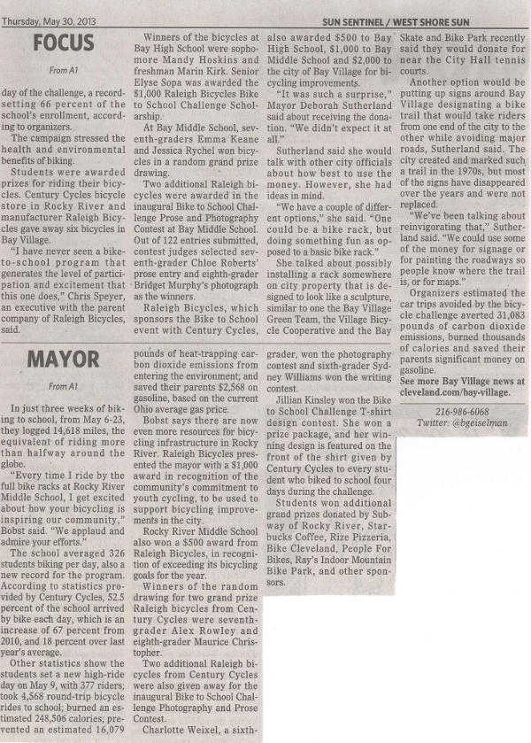 Scan of May 30, 2013 West Shore Sun article (part 2) Scan of May 30, 2013 West Shore Sun article (part 2)