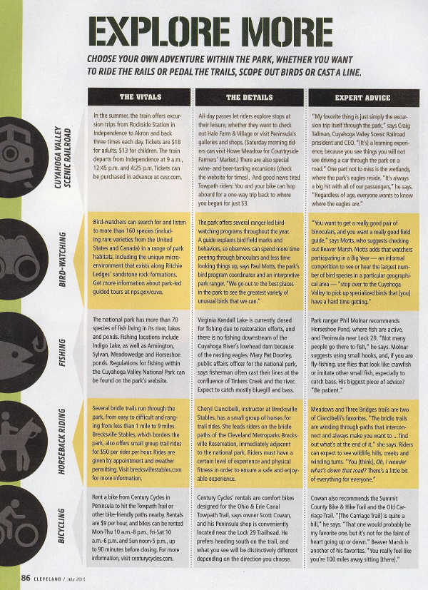 Scan of July 2013 Cleveland Magazine article Scan of July 2013 Cleveland Magazine article