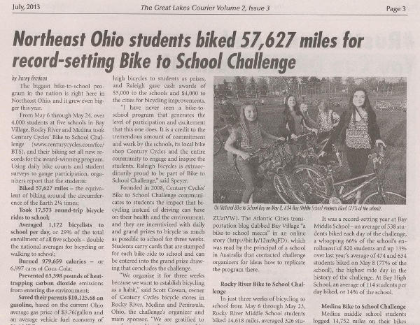 Scan of July 2013 Great Lakes Courier article Scan of July 2013 Great Lakes Courier article