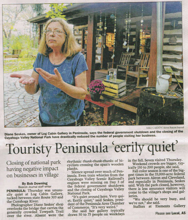Scan of Oct. 4, 2013 Akron Beacon Journal article, page 1 Scan of Oct. 4, 2013 Akron Beacon Journal article, page 1