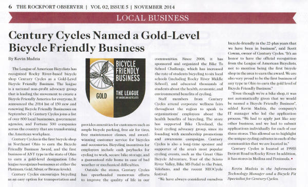 Scan of Nov. 2014 Rockport Observer article Scan of Nov. 2014 Rockport Observer article