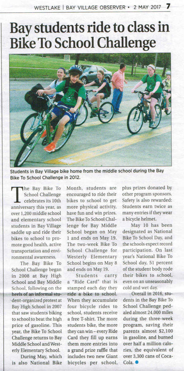 Scan of May 2, 2017 Westlake Bay Village Observer article Scan of May 2, 2017 Westlake Bay Village Observer article