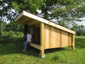 Camping shelter at Heritage Farms in Peninsula