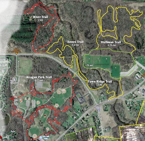 Reagan Park Trail Map